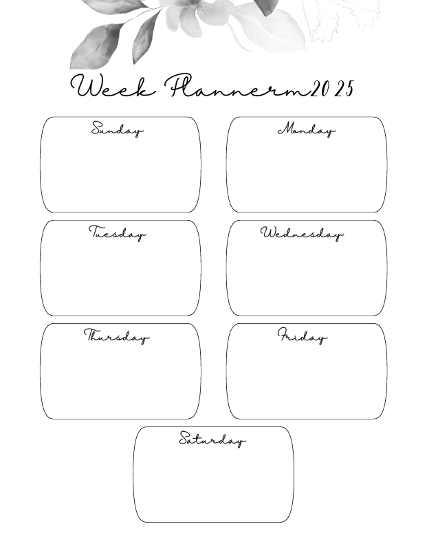 Planner 2025 prêt à imprimer Version numérique - modifiable