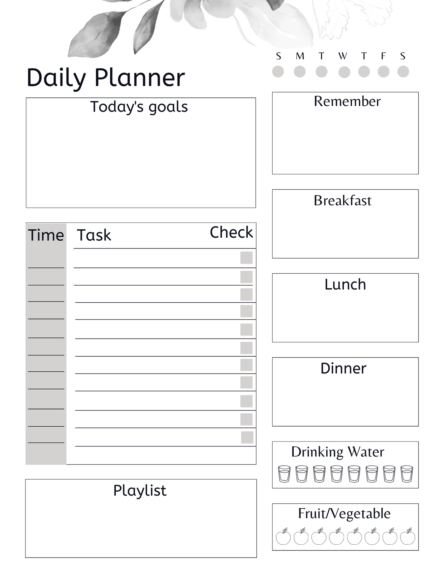 Planner 2024 prêt à imprimer (Version numérique - modifiable)
