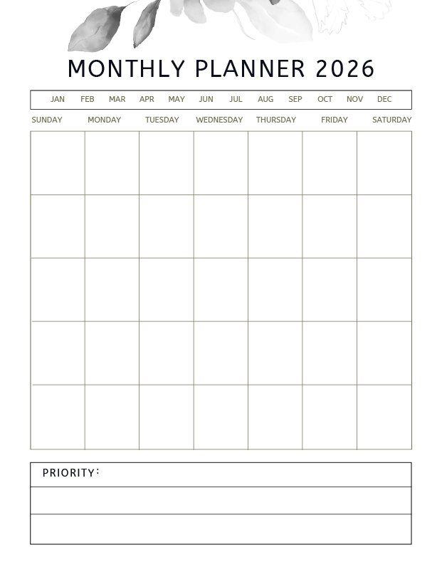 Planner 2026 prêt à imprimer Version numérique - modifiable