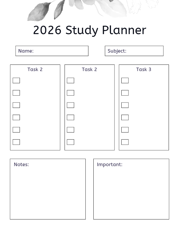 Planner 2026 prêt à imprimer Version numérique - modifiable