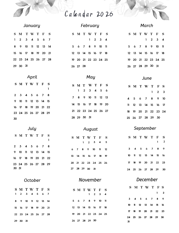 Planner 2026 prêt à imprimer Version numérique - modifiable